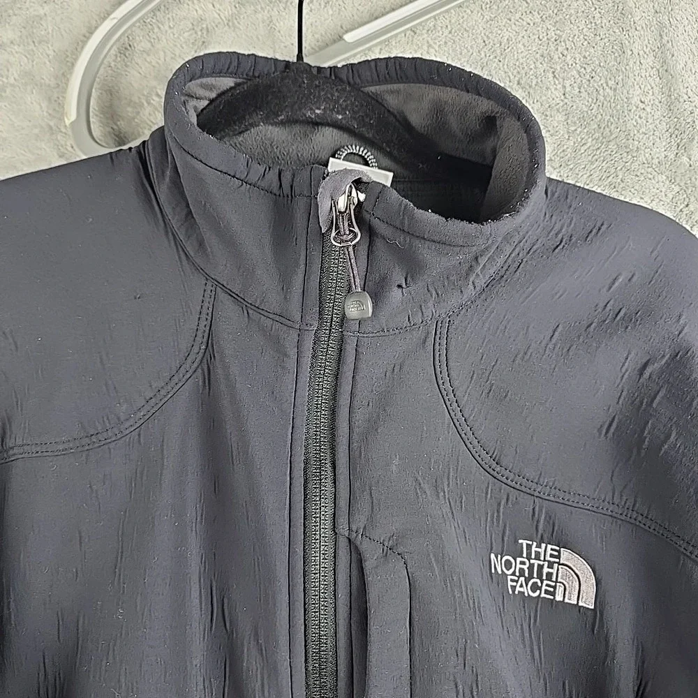The North Face Apex Softshell Jacket Mens Size Medium‎ Black Full Zip Hiking
